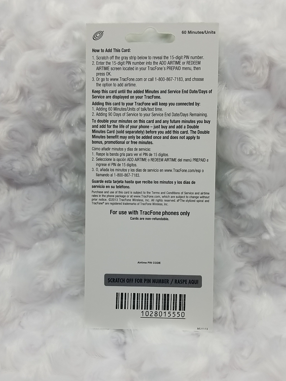 5 Brand New Tracfone 60 Minutes Prepaid Airtime Cards - Picture 5 of 12